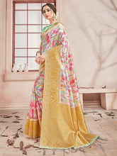 Multi Banarasi Art Silk Digital Print Woven Saree